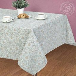 Столовый набор Ромашки:скатерть 150*250 см.+12 салф. рогожка - Лен поволжья фото 2