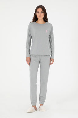 Женский серый пижамный комплект Неожиданная скидка в корзине