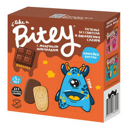 Печенье Bitey с глазурью Шоколад безглютеновое 125г - Take a Bitey фото 2