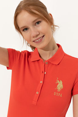 Женское красное трикотажное платье Неожиданная скидка в корзине - U.s. polo assn фото 2