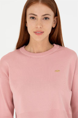 U. S. Polo Assn Женский пудровый свитер с круглым вырезом - U.s. polo assn фото 2