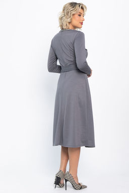 Платье трикотажное Парижанка (серое) П14786-10М