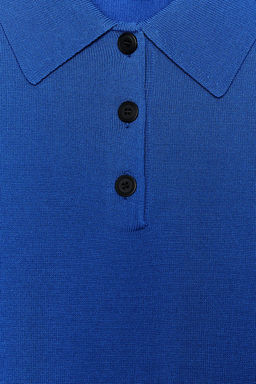 SHORT SLEEVE KNIT POLO TOP - Zara фото 18