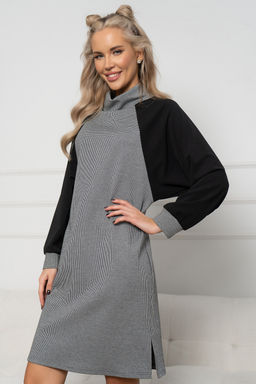 Платье Open Style 6570 черно-серый