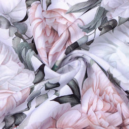 Комплект штор для кухни с подхватами Этель Пионы 145?180 см-2 шт., 100% п/э