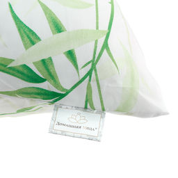 Подушка для сна 60х60см "Бамбук", "Оптима" силиконизированное волокно высшего сорта, полиэстер 100%, вес 0,8кг, чехол - тик 90г/м2, несъемный, внутренний чехол нетканное полотно (полиэстер 100%), упаковка п/э пресс, "Домашняя мода" (Россия)