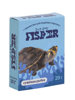 Лакомство "Сушеная рыбка" для водяных черепах, 20г 03эф23