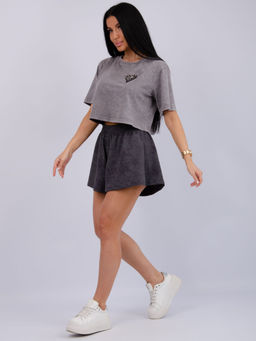 Шорты Лолита, футер с лайкрой - Малина фото 60