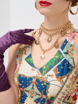 Платье с принтом масло OD-632-5