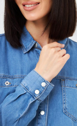 Рубашка джинс P312-0300 m.blue - Primm фото 6