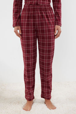 Trendyolmilla Bej %100 Pamuklu Ekoseli Orme Pijama Tak?m? THMAW20PT0266  фото 32