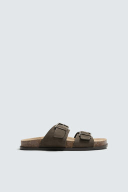 SANDALIA PIEL TIRAS / Gris Topo - Zara фото 4