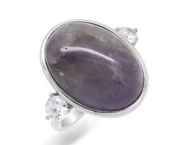 Кольцо из серебра аметист, МЦВ388