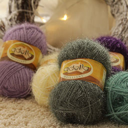 Пряжа ADELIA BRILLIANT 100% полиэстер 10 шт. х 50 г 90 м  5 м