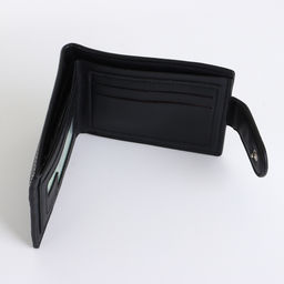 Портмоне мужское на кнопке, чёрное