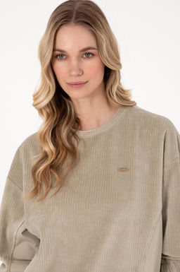 Kad_n A__k Haki Sweatshirt Sepette S_rpriz _ndirim - U.s. polo assn фото 2