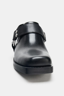 LEATHER BIKER CLOGS - Zara фото 18