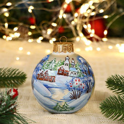 Набор из 4-х ёлочных шаров d=10 см Зимний сон - Simaland фото 2