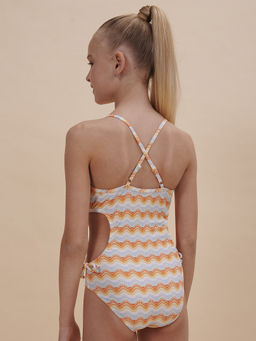 PELICAN, купальник для девочек, Оранжевый  фото 2