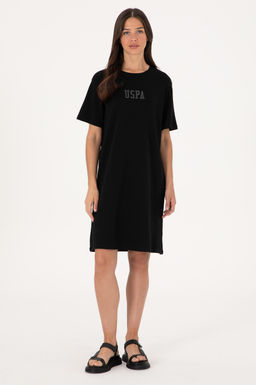 Kad_n Siyah Bisiklet Yaka Mini Boy _rme Elbise Sepette S_rpriz _ndirim