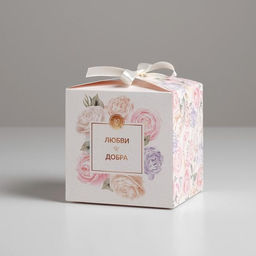 Складная коробка Любви и Добра, 12 12 12 см - Дарите счастье фото 2