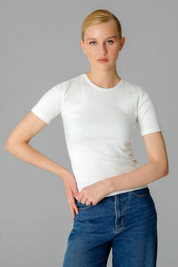 Арт.3203/6 Футболка женская 42-48 (4 шт) Цвет:молочный - Калинка фото 13