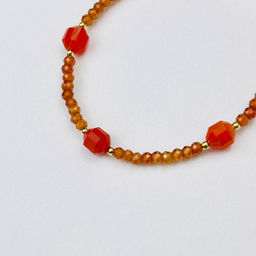 Браслет из Граната Спессартин и Сардоникса - Радуга самоцветов фото 3