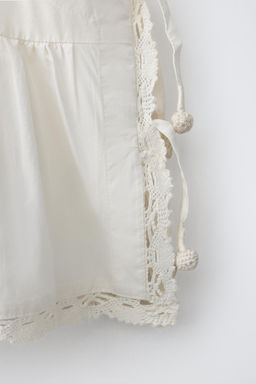 TOP JARETAS BORDADOS / Blanco roto - Zara фото 4