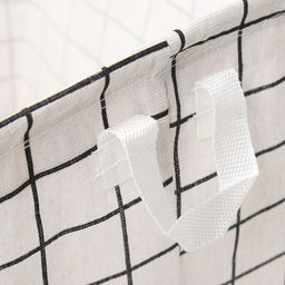 Текстильная корзина Доляна Клетка белая, 32*32*32 см  фото 4