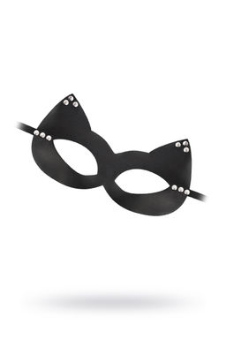 Маска Штучки-дрючки Кошка с заклепками, кожа, черная