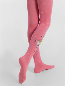 Цена за 3 пары! Колготки детские фиолетовые с рисунком в виде девочек - Mark formelle фото 5