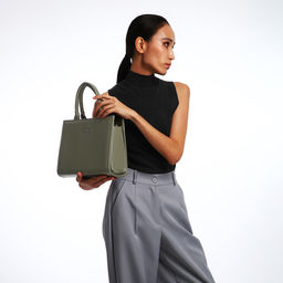 Сумка женская тоут TEXTURA на молнии, 22×11×22 см, зелёная