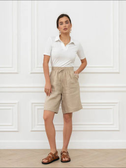 Шорты женские Лён-2 Светло-голубой - Modamica фото 29