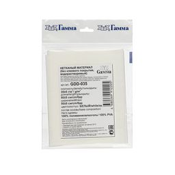 Нетканный материал (флизелин) Гамма неклеевой водорастворимый GDD-035 для вышивания ФАСОВКА 35 г/кв.м 5 50 см х 50 см БЕЛЫЙ