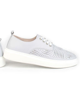 05-HY1-3D GRAY Кроссовки женские (натуральная кожа)