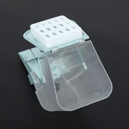 Кормушка для вольера 24 х 12 х 12 см, 2000 мл, голубая - Пижон фото 4