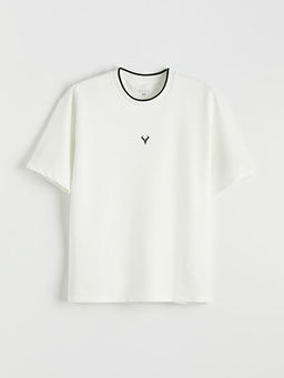 Oversize Bisiklet Yaka Spor Erkek Ti??rt