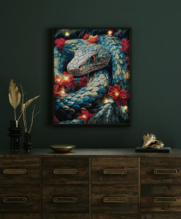 ФРЕЯ PNB/PLDD-259 Набор для раскрашивания по номерам ( со светодиодами ) 50 х 40 см Волшебная змея