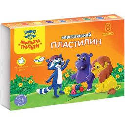 Пластилин Мульти-Пульти "Приключения Енота" 8цв. 160гр. стек (КП_10207)