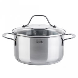 Кастрюля из нержавеющей стали Элиас 2л, д18см, h9см, s0,6мм, дно s2,8мм, стеклянная жаропрочная крышка, стальной обод, пароотвод, капсулированное дно, полировка внешняя - зеркальная, внутренняя - зеркальная, мерная шкала, цветная коробка, TalleR