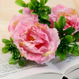 Цена за 2 шт. Цветы искусственные «Пион ветка», h=36 см, d=6 см, розовые