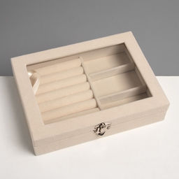 Шкатулка для украшений «Облако», 7 полос, 3 ячейки, 20×15×4.5, бежевая