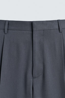 PANTAL?N TRAJE FLARE FIT CON LANA / Azul - Zara фото 7
