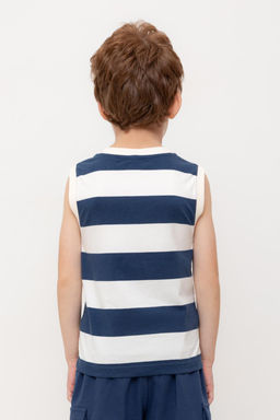 КР 302476/синий,суровый,полоска к566 майка для мал - Crockid фото 3