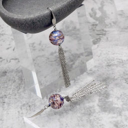 Серьги из муранского стекла PURPLE MIST LS1925
