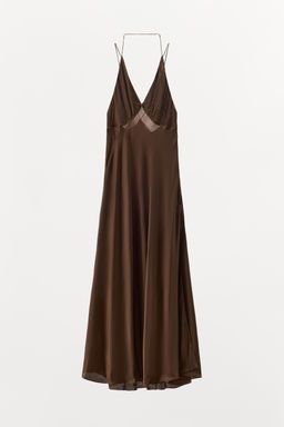 SATIN DRESS WITH LOW-CUT BACK
