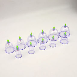 Набор вакуумных банок для массажа, 12 шт., синий, прозрачный