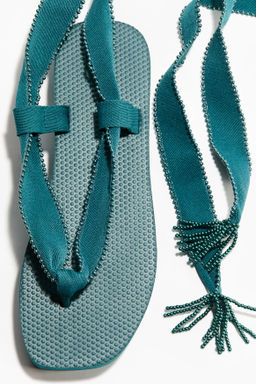 Chancletas de plataforma con lazada - H&m фото 4