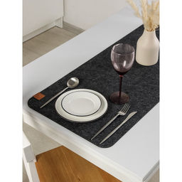 Дорожка на стол Доляна Грэй, 40150 см, толщина 4 мм, цвет тёмно-серый  фото 4