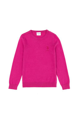 Базовый свитер фиолетового цвета для девочки - U.s. polo assn фото 4